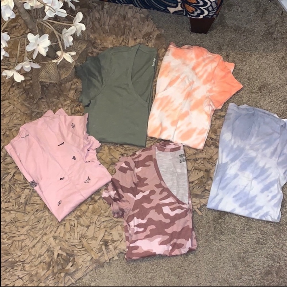 Victoria’s Secret PINK Shirt Bundle (5 Shirts)NWOT